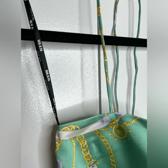 SER.O.YA- Farah Silk Mini Dress - Nautical Green - NWT XS/00 - $325 SOLD OUT - Picture 8 of 10